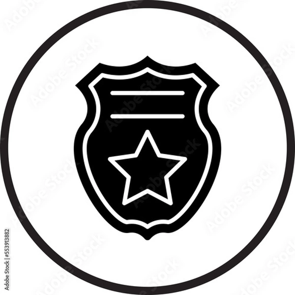 Obraz Police Badge Icon Style