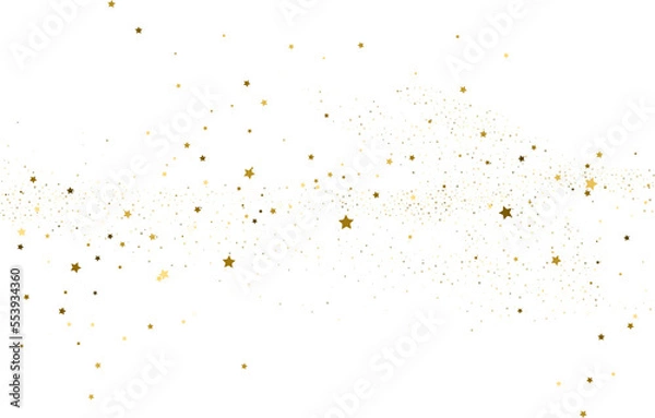 Fototapeta Silver gold stars confetti.