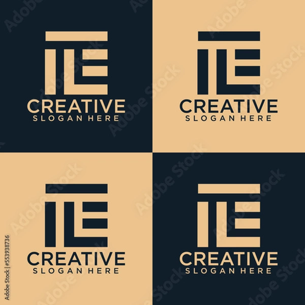 Fototapeta creative monogram logo design