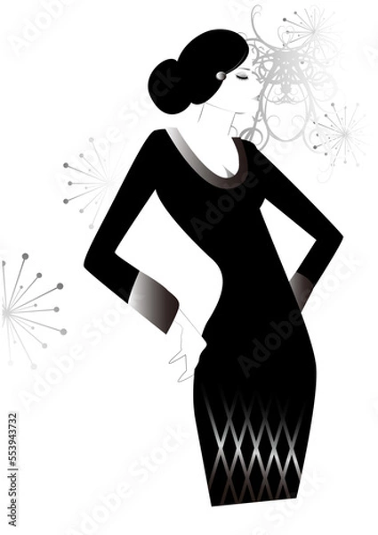 Fototapeta 女性、ドレス、ファッション