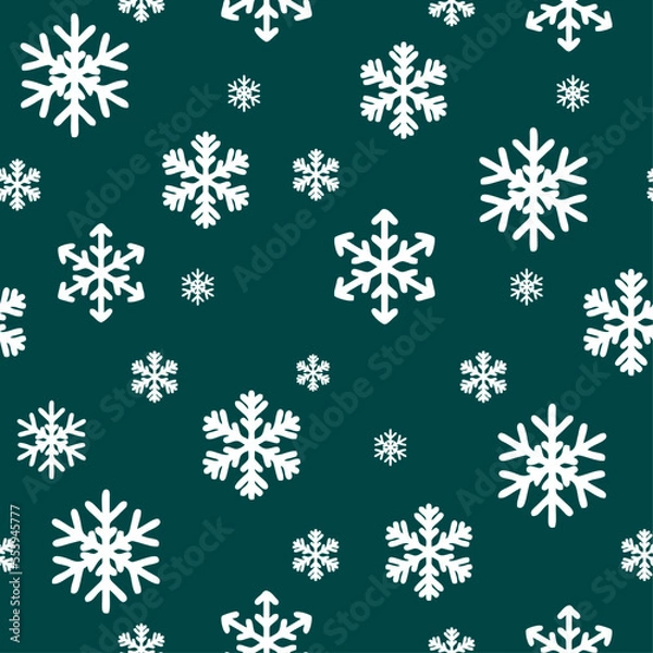 Fototapeta seamless pattern with snowflakes