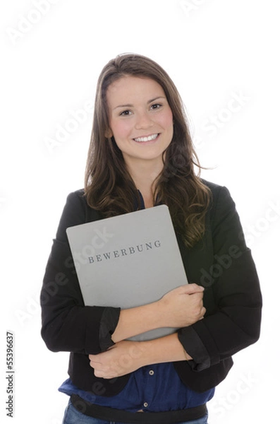 Obraz Jugendliche mit Bewerbungsmappe