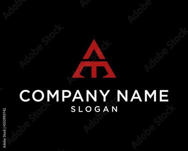 Obraz logo for company logo initial AT