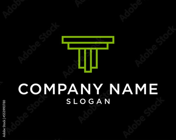 Obraz logo for business modern logo initial T