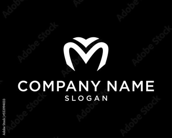 Obraz abstract logo design modern logo luxury initial M