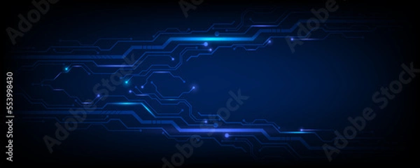 Obraz High-tech digital technology network circuit board concept background image