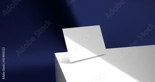 Fototapeta blank business cards blue background 2
