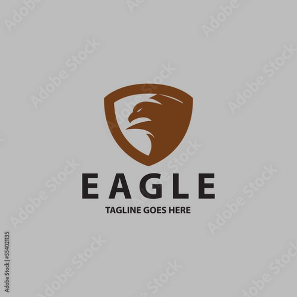 Fototapeta Eagle logo design template. Vector illustration