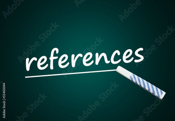 Fototapeta references (reference letter, job, application)