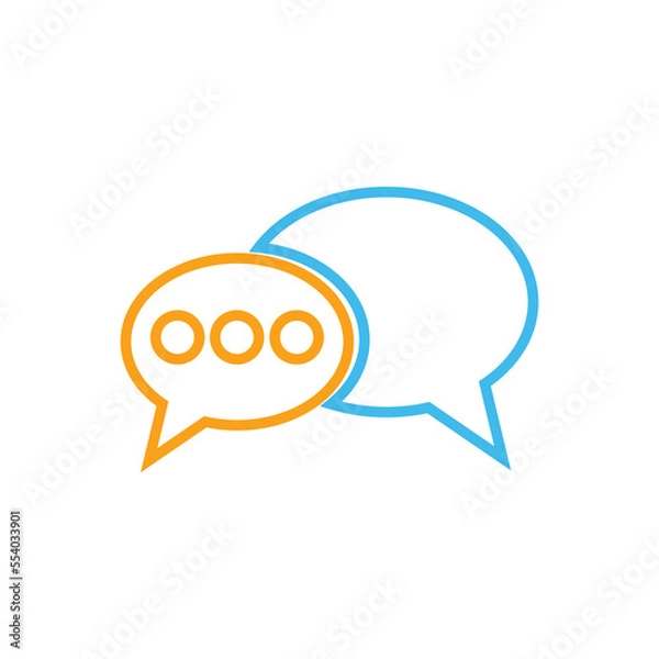 Fototapeta Speech bubble Logo template vector illustration