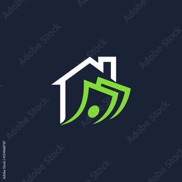 Fototapeta abstract home money logo vector