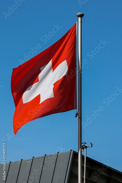 Obraz Schweizer Flagge am Mast