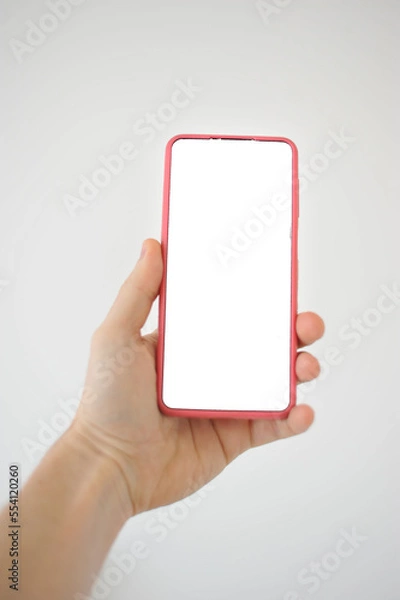 Fototapeta mão com smarthphone celular 