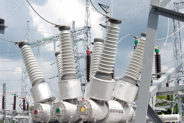 Fototapeta Electric power substation