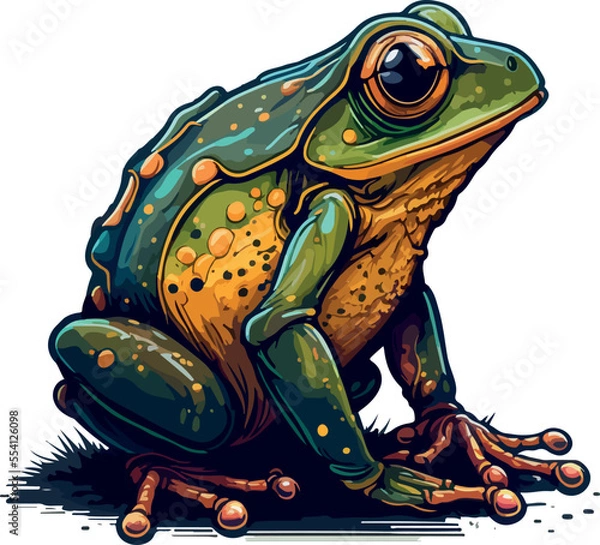 Obraz frog on a white background