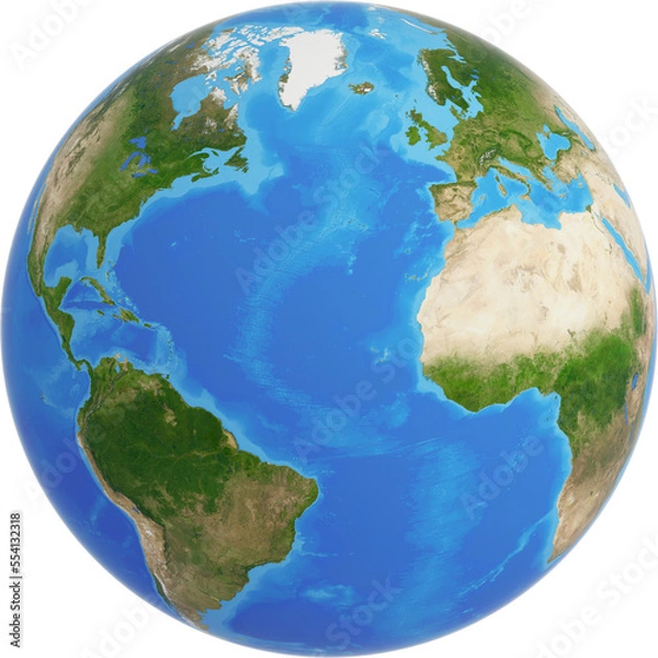 Fototapeta The Globe - Atlantic ocean