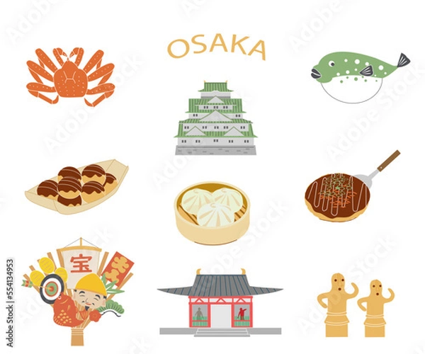 Obraz 大阪の名所、名産、観光