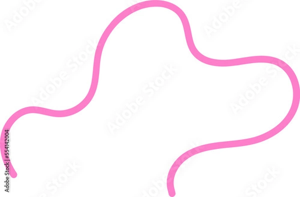 Fototapeta Abstract squiggly line bold shape
