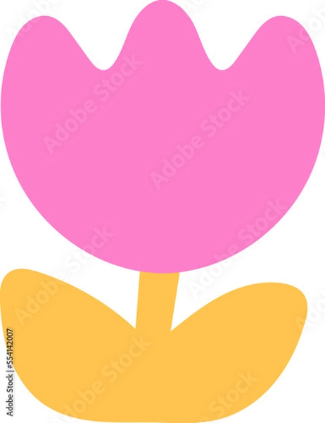 Fototapeta Abstract tulip flower shape illustration