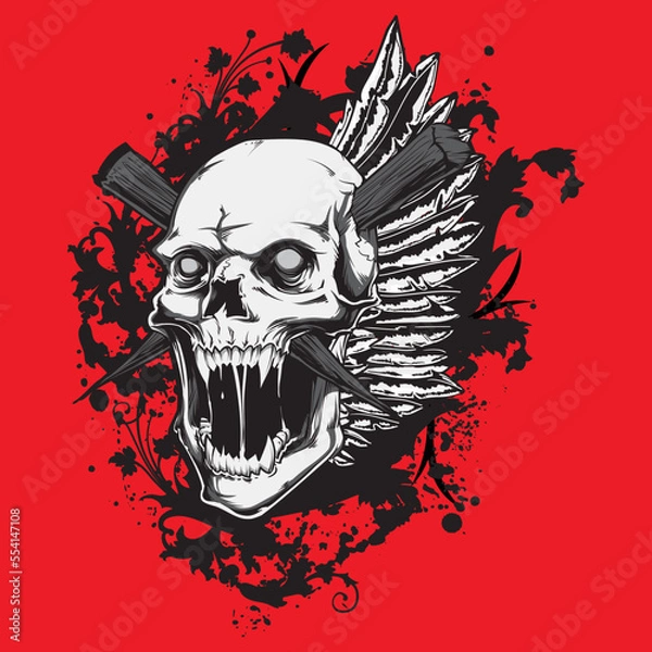Obraz skull with wings