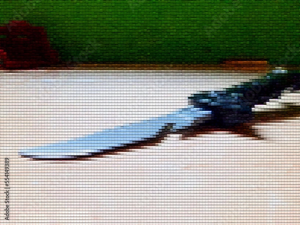 Obraz Abstract patchwork background, inside was a pattern similar to a knife lying on the floor.