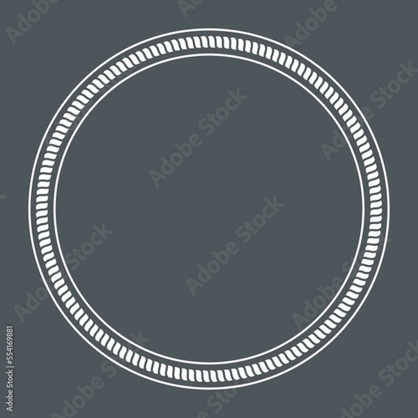 Obraz Rope cord frame circle pattern ornamental vector