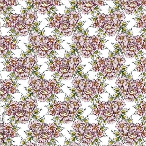 Obraz seamless flower pattern