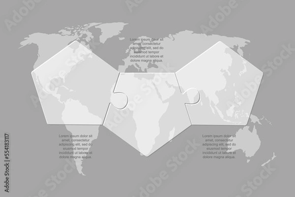 Obraz Vector diagram infographic process on 3 steps