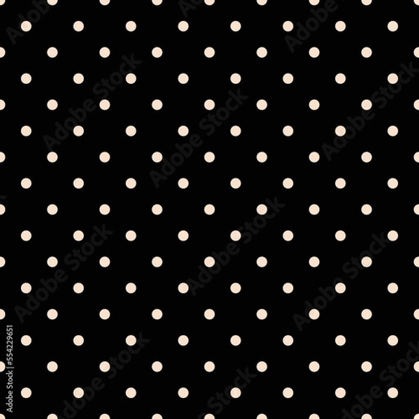 Obraz Cute seamless pattern polka dot on black.