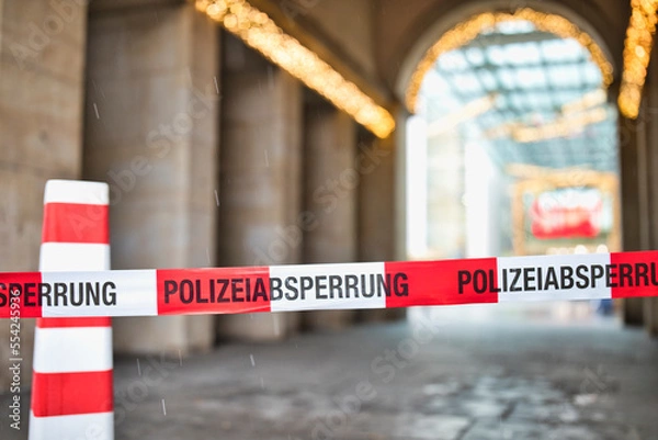 Obraz Dresden - Einkaufspassage - Polizeiabsperrung 2022
