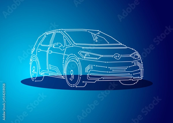 Obraz VW ID 3 illustration