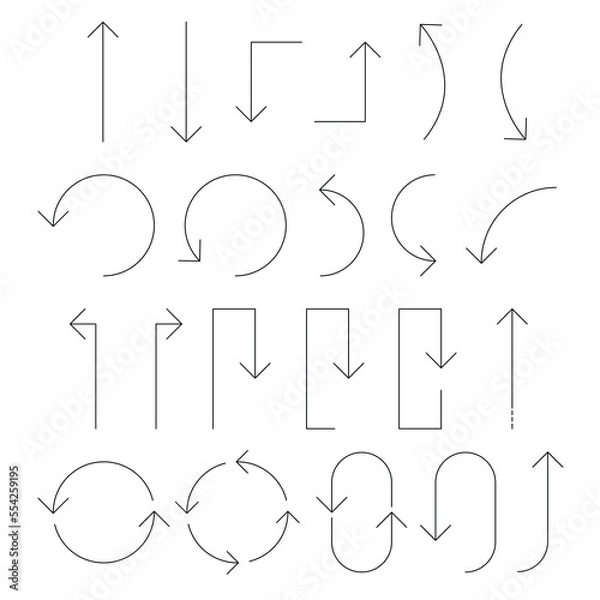 Fototapeta Thin Line Arrows