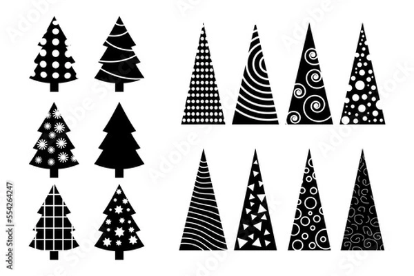 Obraz Set geometric christmas tree