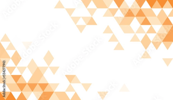 Obraz Abstract geometry triangle orange and white mosaic texture background pattern..
