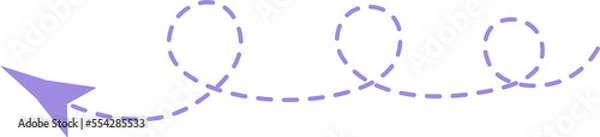 Obraz Dashed line arrow