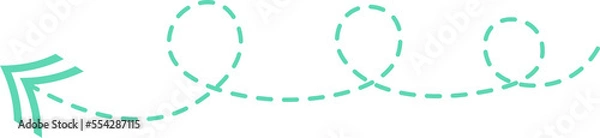 Obraz Dashed line arrow