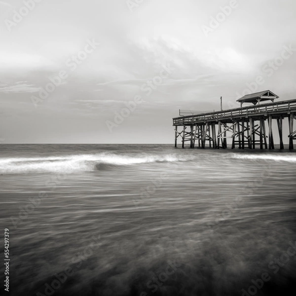 Fototapeta Pier with clouds