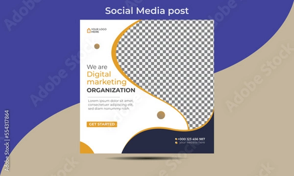 Obraz Social media post design template