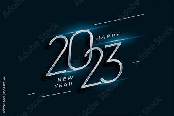 Fototapeta New Year 2023 background, new year. 3d illustration