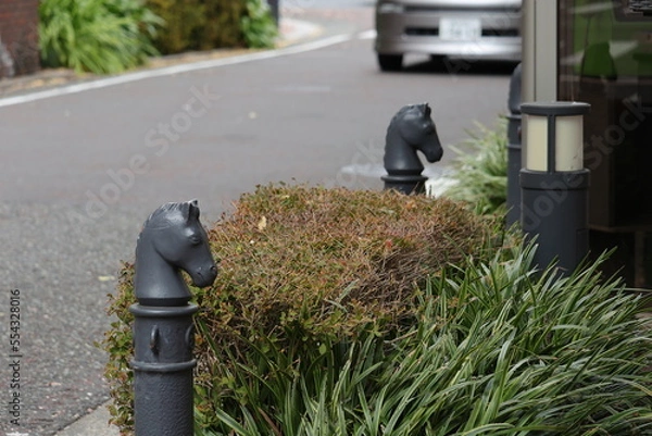 Obraz 横浜市馬車道通りの馬のモニュメント