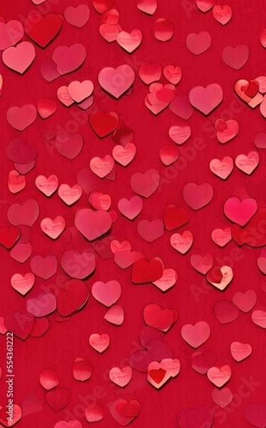 Fototapeta red hearts background