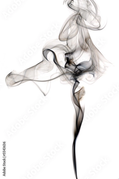 Obraz dym kadzidła na białym, idealny jako tło