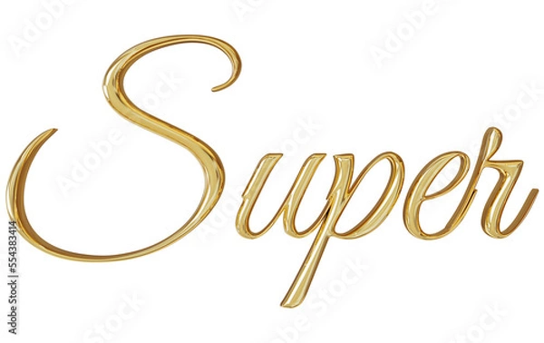 Fototapeta Golden Number 3D Rendering
