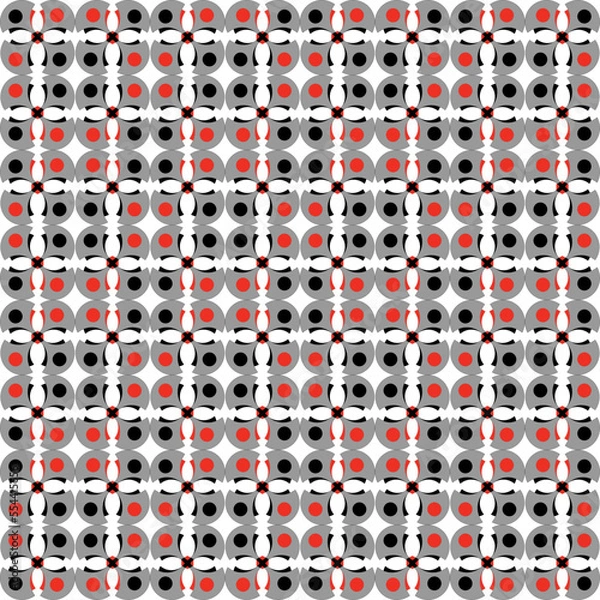 Fototapeta pattern with black and white icons, set of icons, pattern buttons