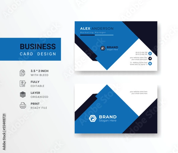 Fototapeta  company business card in abstract background visiting card for corporate identity