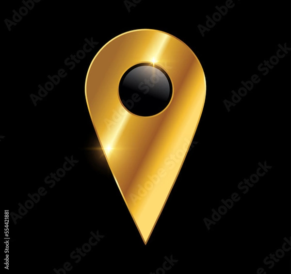 Fototapeta Golden Location Logo vector icon