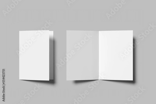 Obraz A5 Bifold Brochure Blank Mockup