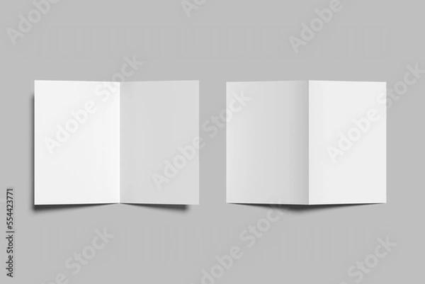 Obraz A5 Bifold Brochure Blank Mockup