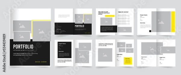 Fototapeta Interior and Architecture Portfolio , portfolio design template