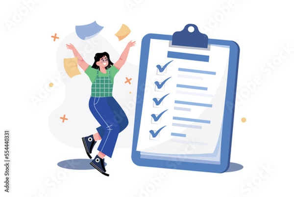Obraz Lady Completed All Of Her Business Tasks